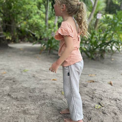 Kinder Sommer Muschelhosen blassrosa