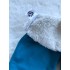 Kinder Winter Softshell gefütterte Hose mit Lammfell petrol