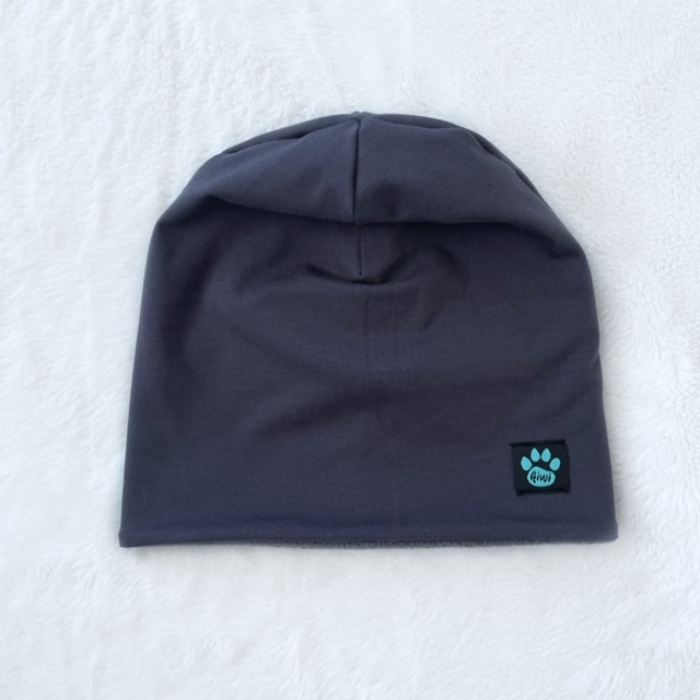 Dunkelgraue Kinderhaube