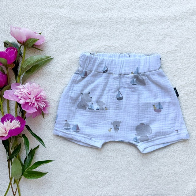 Kinder-Sommer-Musselin-Shorts Seefahrer