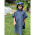  Sommerponcho für Kinder mit Kapuze und Ohren, indigo