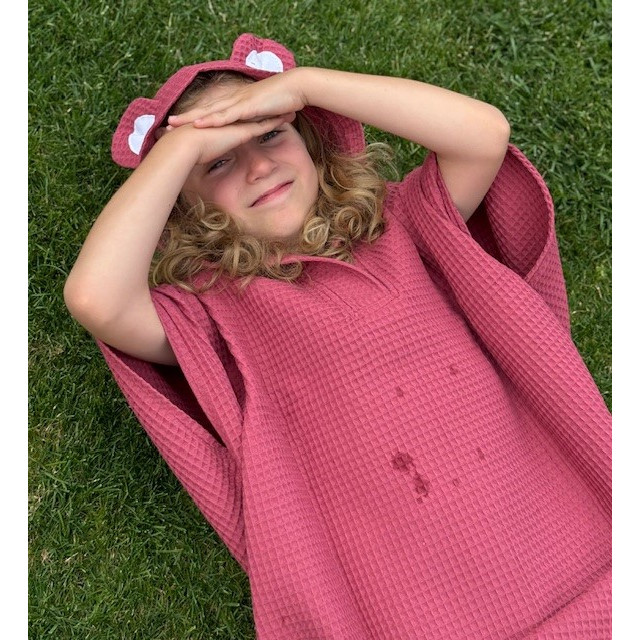 Kinder Sommerjacke mit Kapuze und Ohren in Rosa