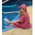 Kinder Sommerjacke mit Kapuze und Ohren in Rosa