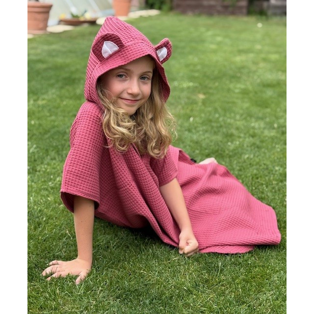 Kinder Sommerjacke mit Kapuze und Ohren in Rosa