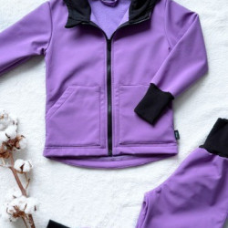 Kinder Softshell gefütterte Hose lila