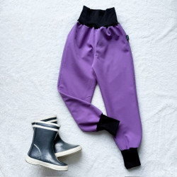 Kinder Softshell gefütterte Hose lila