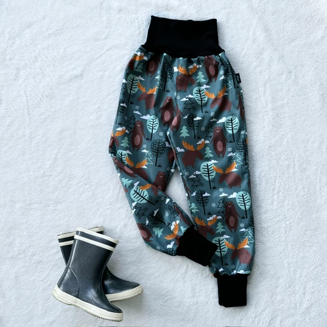Kinder Winter gefütterte Softshell-Hosen mit Lammfell JELENE