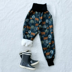 Kinder Winter gefütterte Softshell-Hosen mit Lammfell MEDVEDE