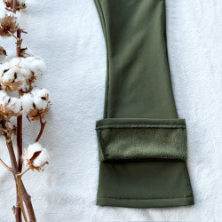 Mädchen Softshell gefütterte Hose khaki