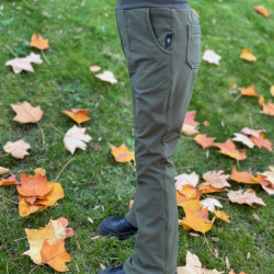 Mädchen Softshell gefütterte Hose khaki