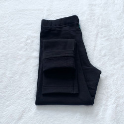 Kinder Winter gefütterte Leggings schwarz