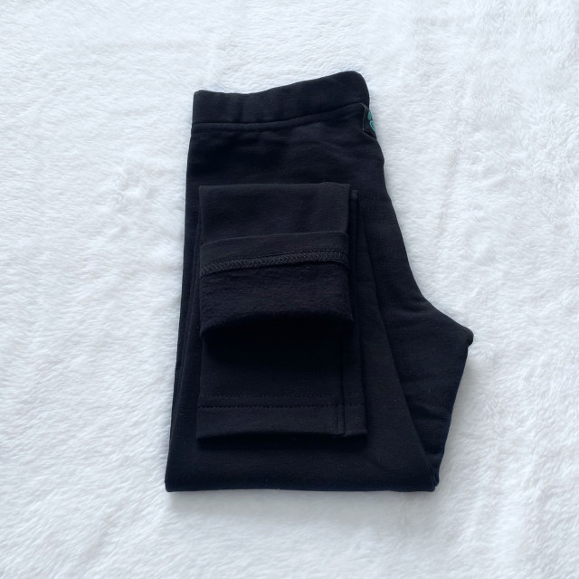 Kinder Winter gefütterte Leggings schwarz