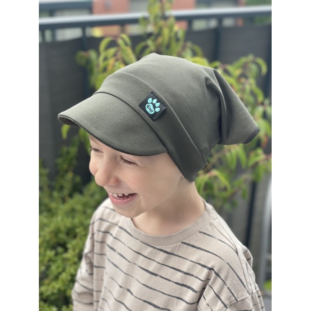 Kinder Sommerhut mit Schirm khaki
