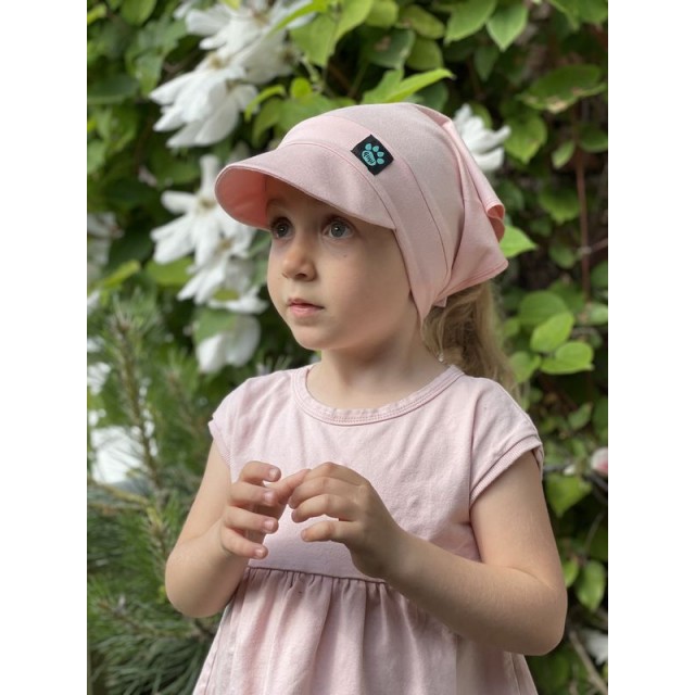 Kinder Sommerhut mit Schirm rosa