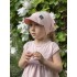 Kinder Sommerhut mit Schirm rosa