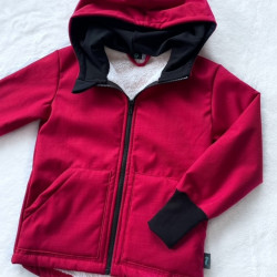 Kinder Softshelljacke mit Fleecefutter rot