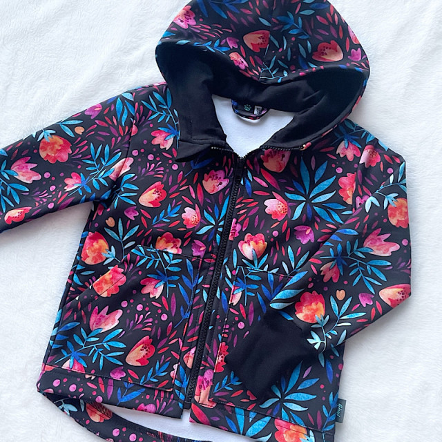 Kinder Softshelljacke BUNTEN BLUMEN