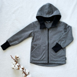 Kinder Softshelljacke gesprenkelt grau