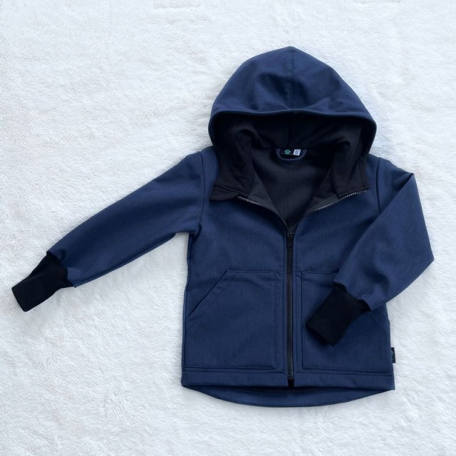 Kinder Softshelljacke meliert dunkelblau