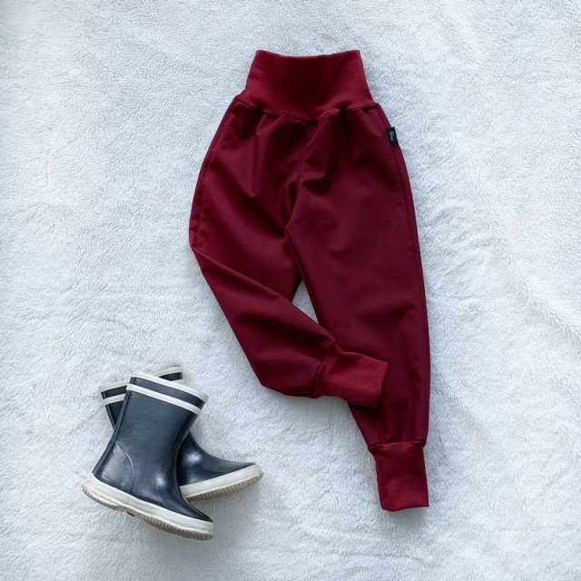 Kinder Softshell gefütterte Hose bordeaux
