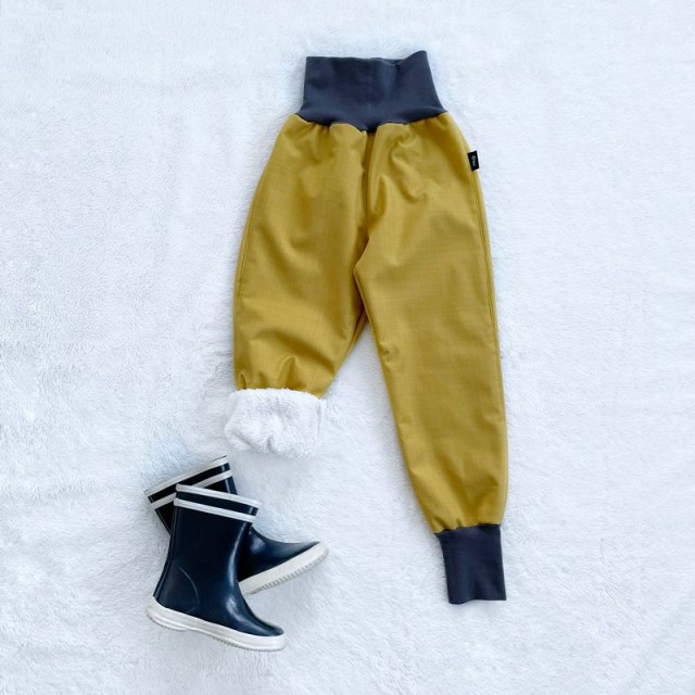 Kinder Winter Softshell gefütterte Hose mit Lammfellfutter