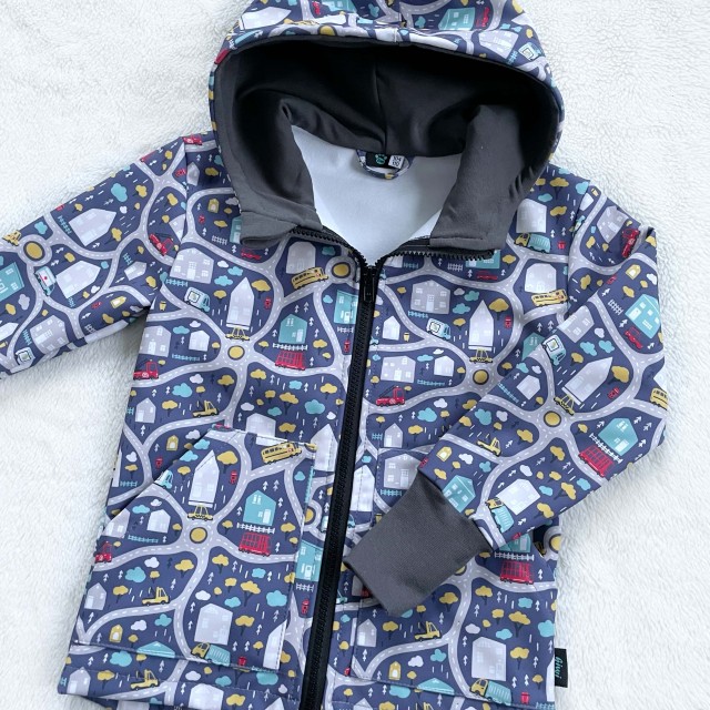 Kinder Softshelljacke CESTA MIT AUTÍČKY